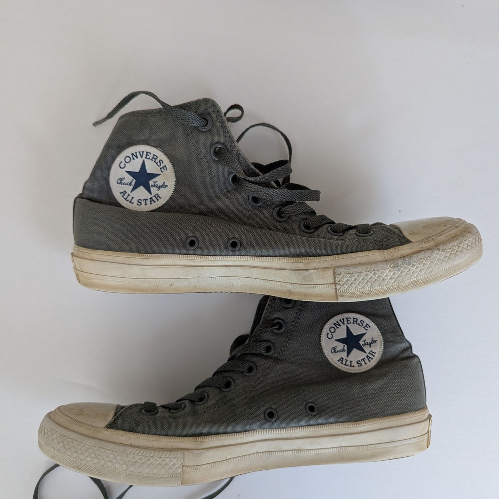 Converse Gray High-Top Sneakers Chuck Taylor All Star II (Two) Size 9